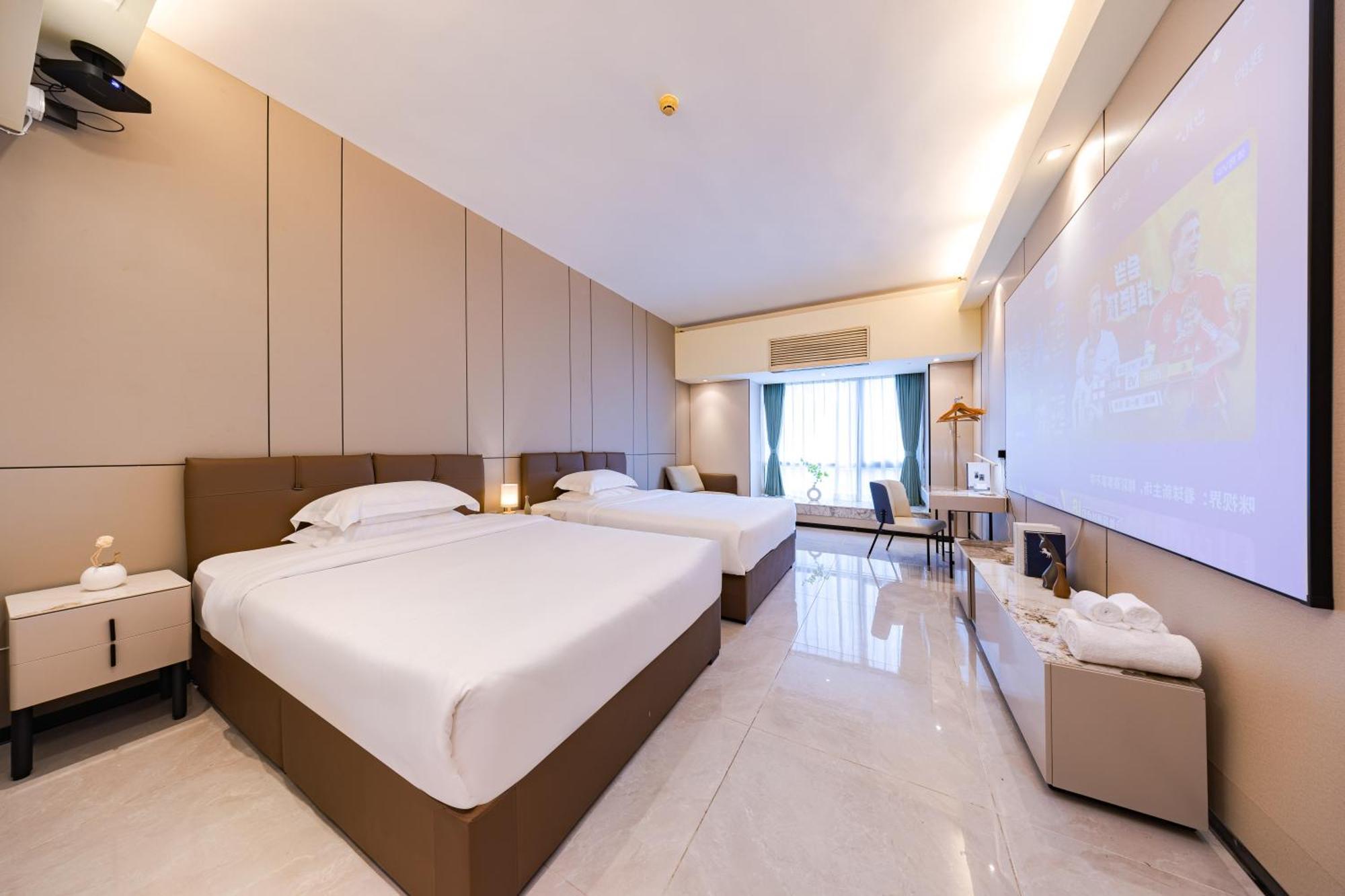 Yu Manju High-Floor Huge-Screen Audiovisual Hotel-Guangzhou Tower Zhujiang New Town Sports West Road Branch Bagian luar foto