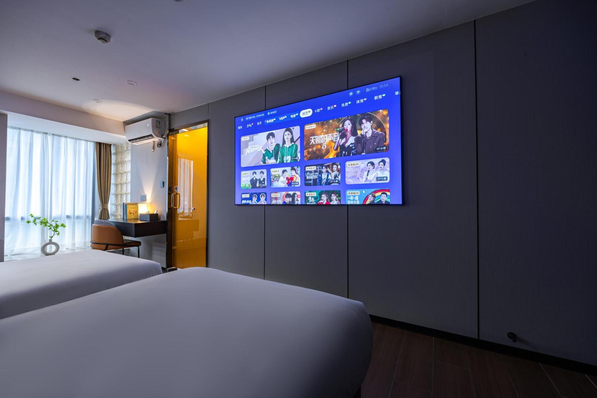Yu Manju High-Floor Huge-Screen Audiovisual Hotel-Guangzhou Tower Zhujiang New Town Sports West Road Branch Bagian luar foto