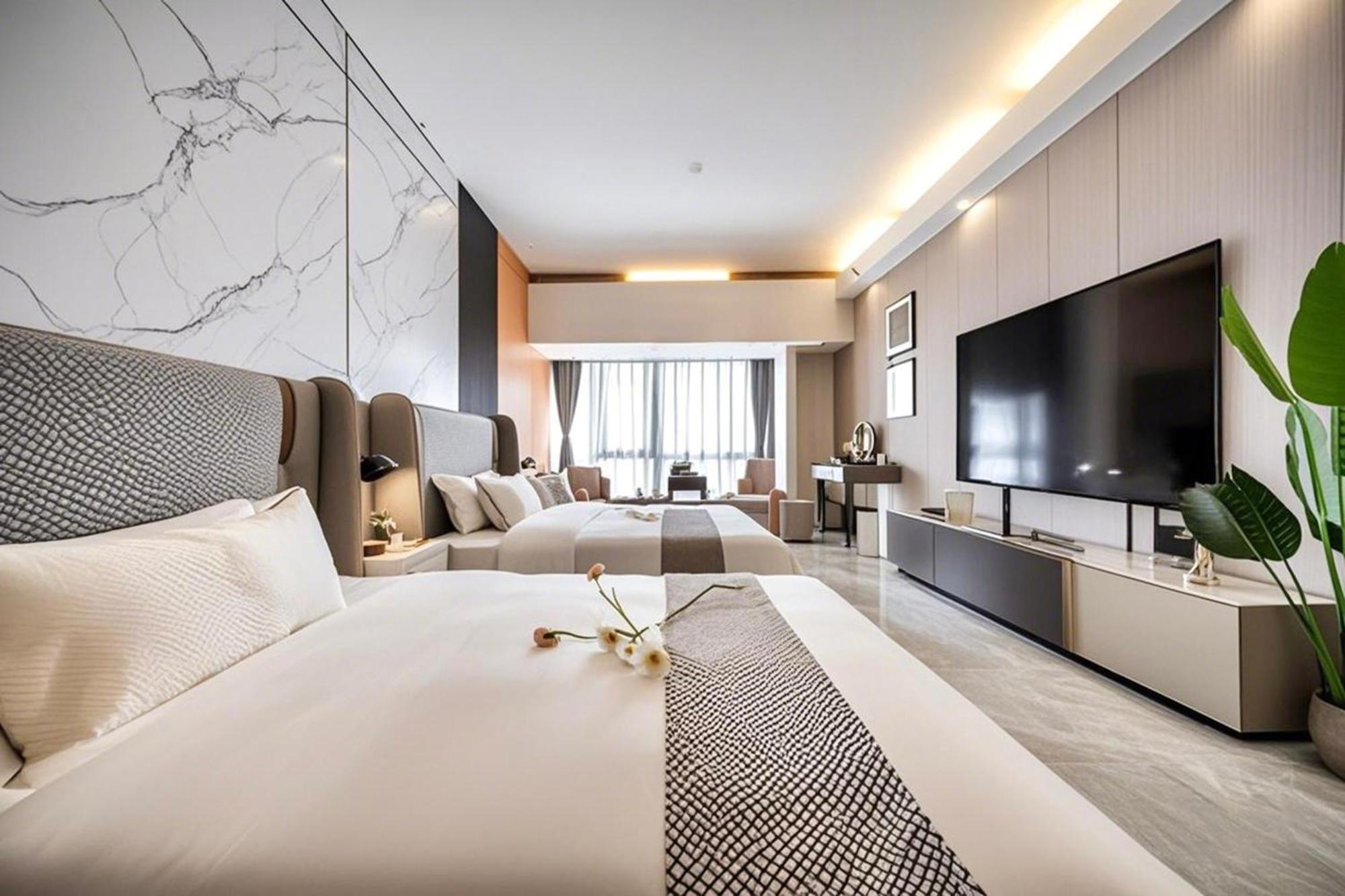 Yu Manju High-Floor Huge-Screen Audiovisual Hotel-Guangzhou Tower Zhujiang New Town Sports West Road Branch Bagian luar foto