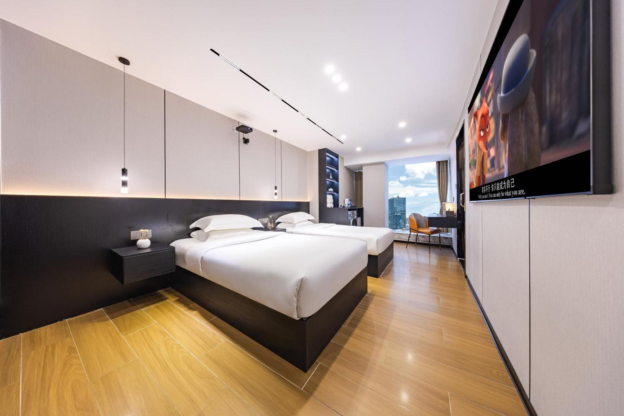 Yu Manju High-Floor Huge-Screen Audiovisual Hotel-Guangzhou Tower Zhujiang New Town Sports West Road Branch Bagian luar foto